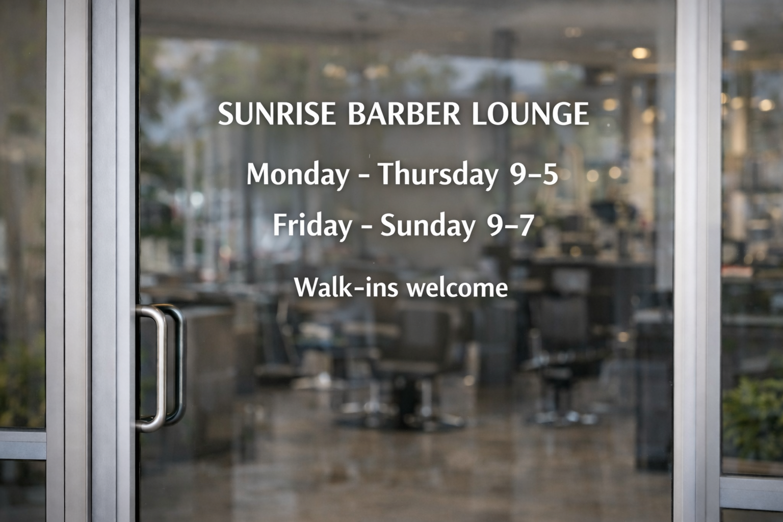 Professional door lettering installation