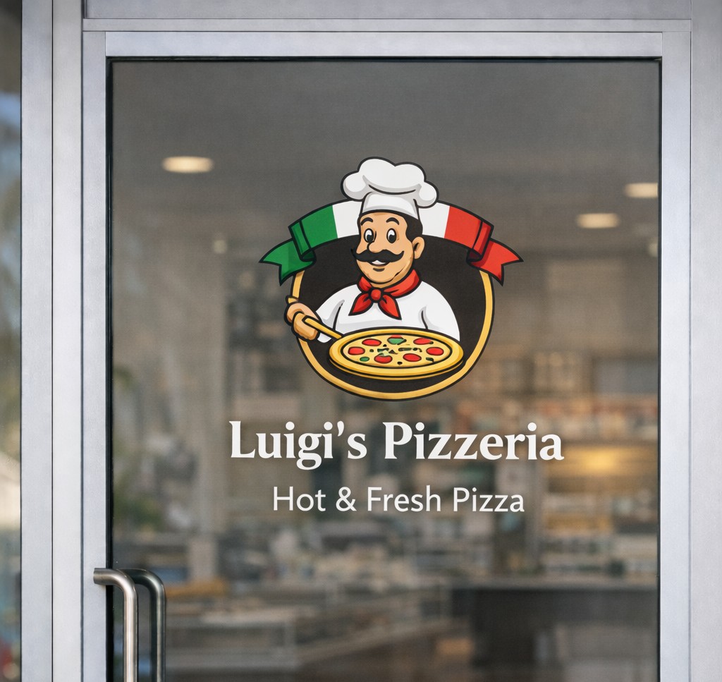 Full color door lettering